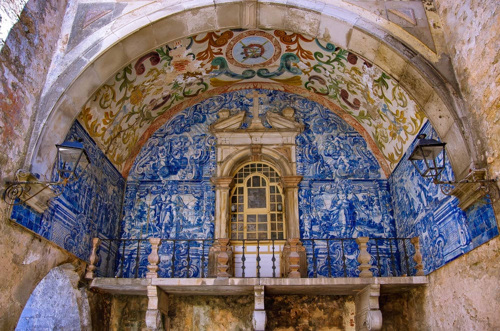 Azulejos portugueses em Óbidos, Portugal