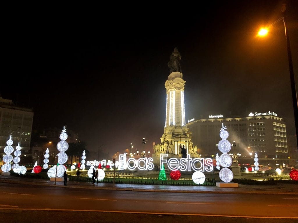 Luzes de Natal em Lisboa, Portugal