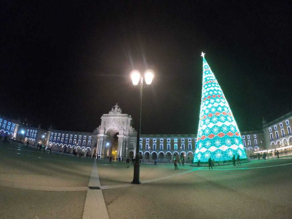 Luzes de Natal em Lisboa, Portugal