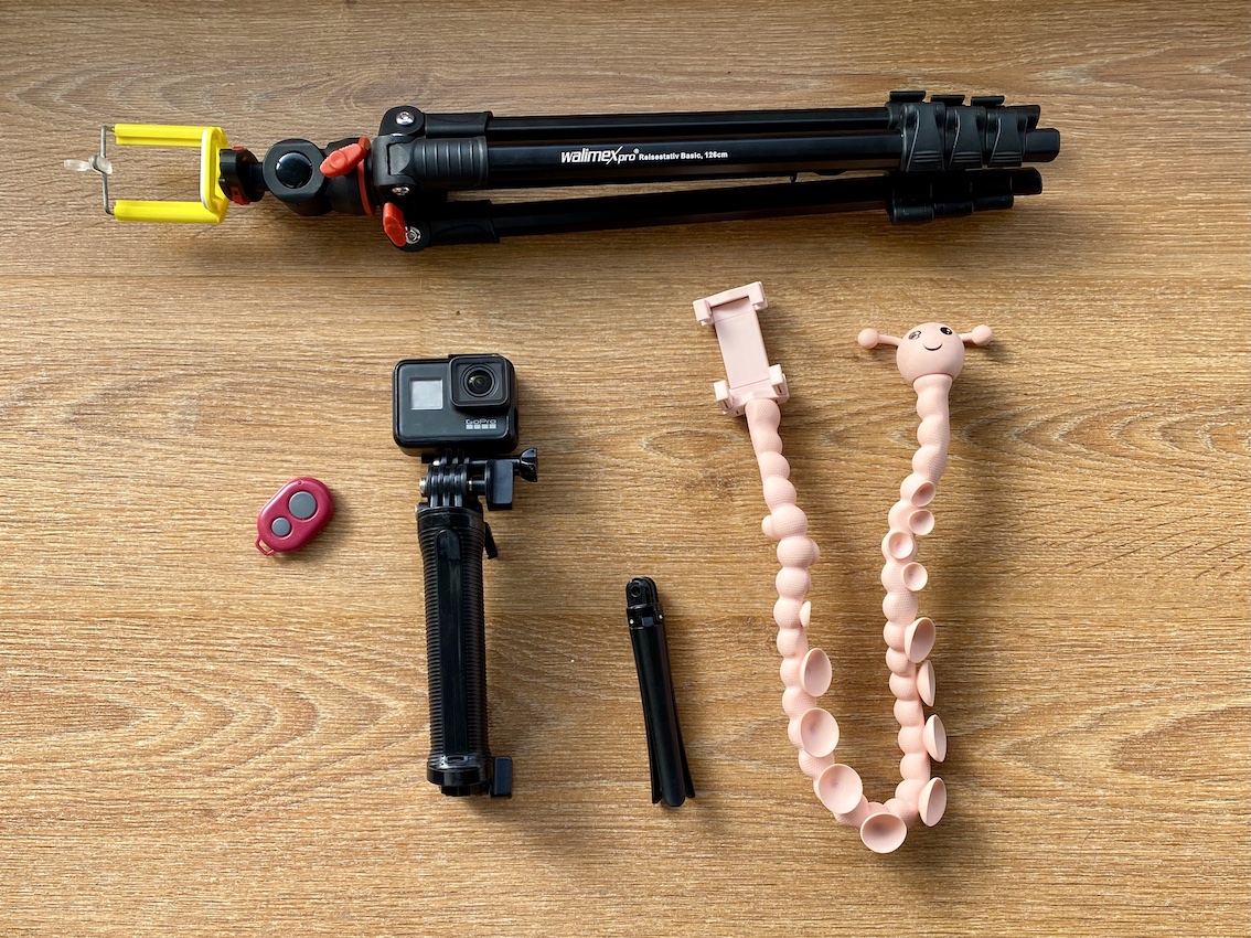 equipamentos para foto sozinha